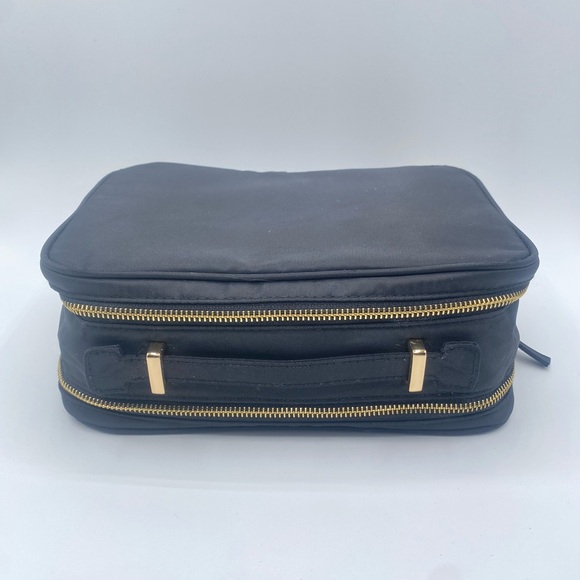 Paco Rabanne Cosmetic Makeup Bag Organizer Authentic Black Gold Excellent Cond. - Picture 2 of 5
